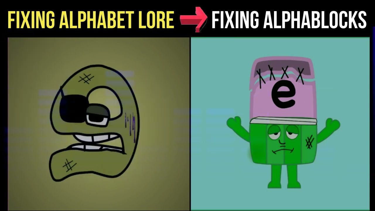 ALPHABET LORE (A-Z) | ALPHABLOCKS FIXING BANDS COMPARISON VS FIXING LETTERS