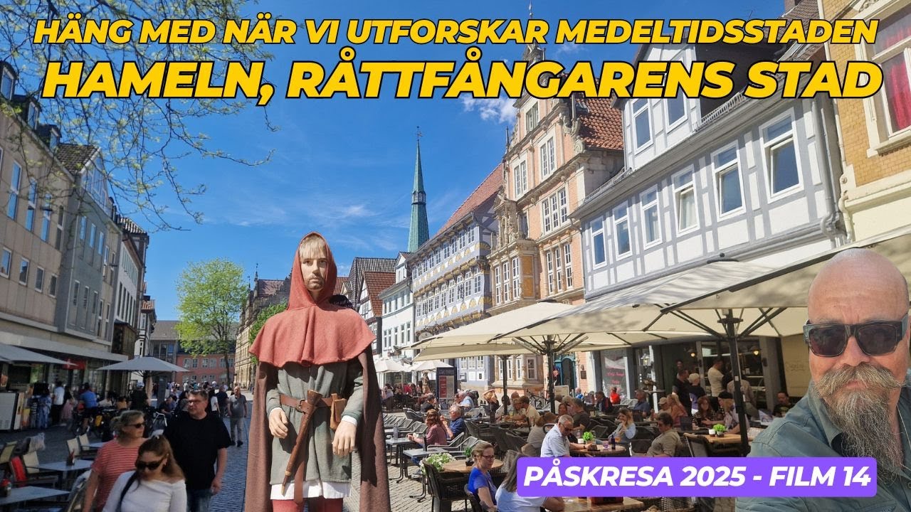 Promenad från campingen in till Hamelns gamla stad, som bara är så fint. God mat o dryck o sol!