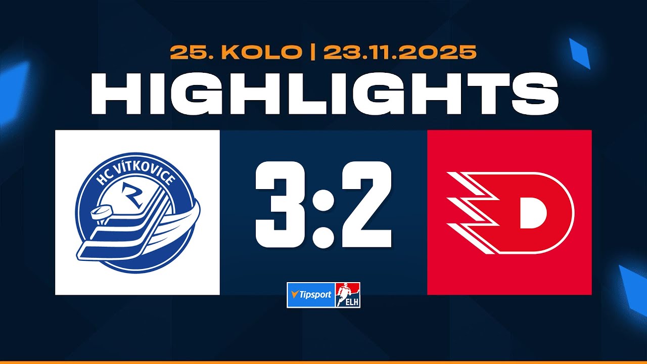 Highlights | HC V&iacute;tkovice Ridera vs. HC Dynamo Pardubice 3:2 | 23.11.2025