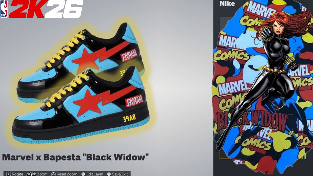 NBA 2K26 CUSTOM SHOE CREATOR - MARVEL X BAPESTA 