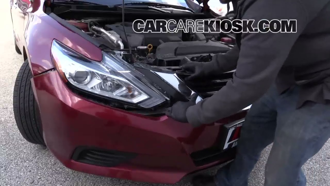 Снятие корпуса фары и бампера Nissan Altima 2016-2018