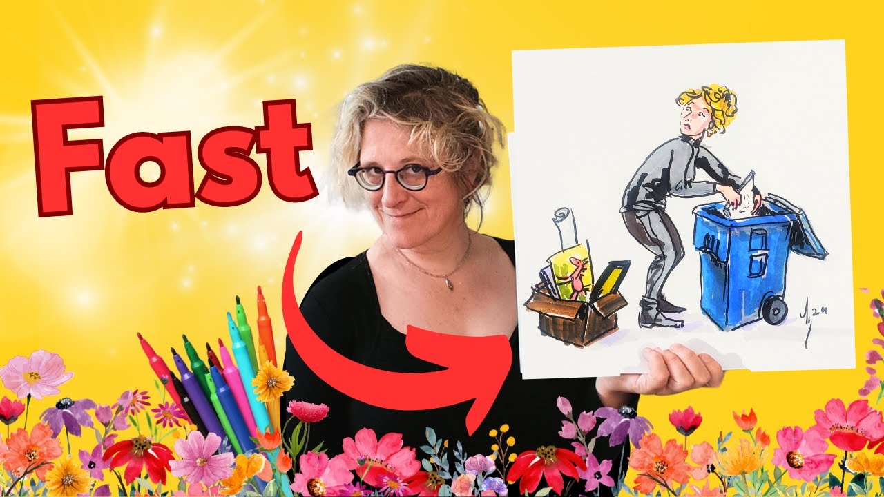 DRAWING with MARKERS | Draw with me!