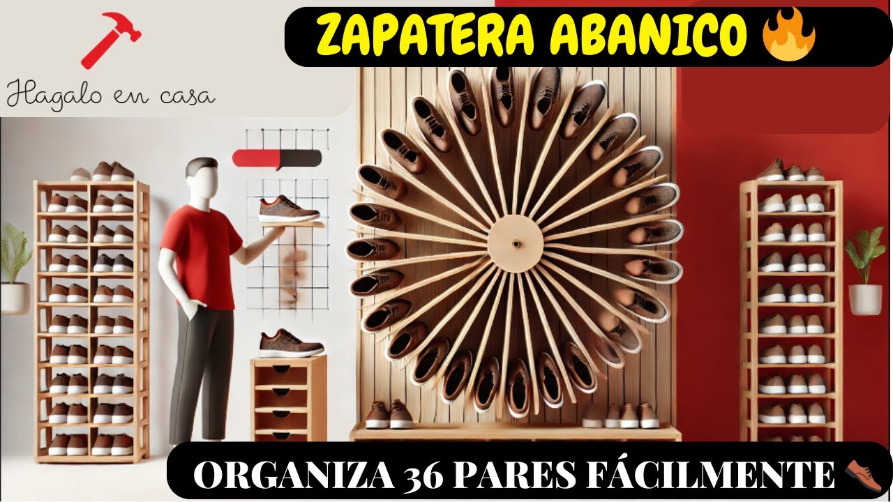 Construye una Zapatera Abanico de 36 Pares con Retales – Guía Completa