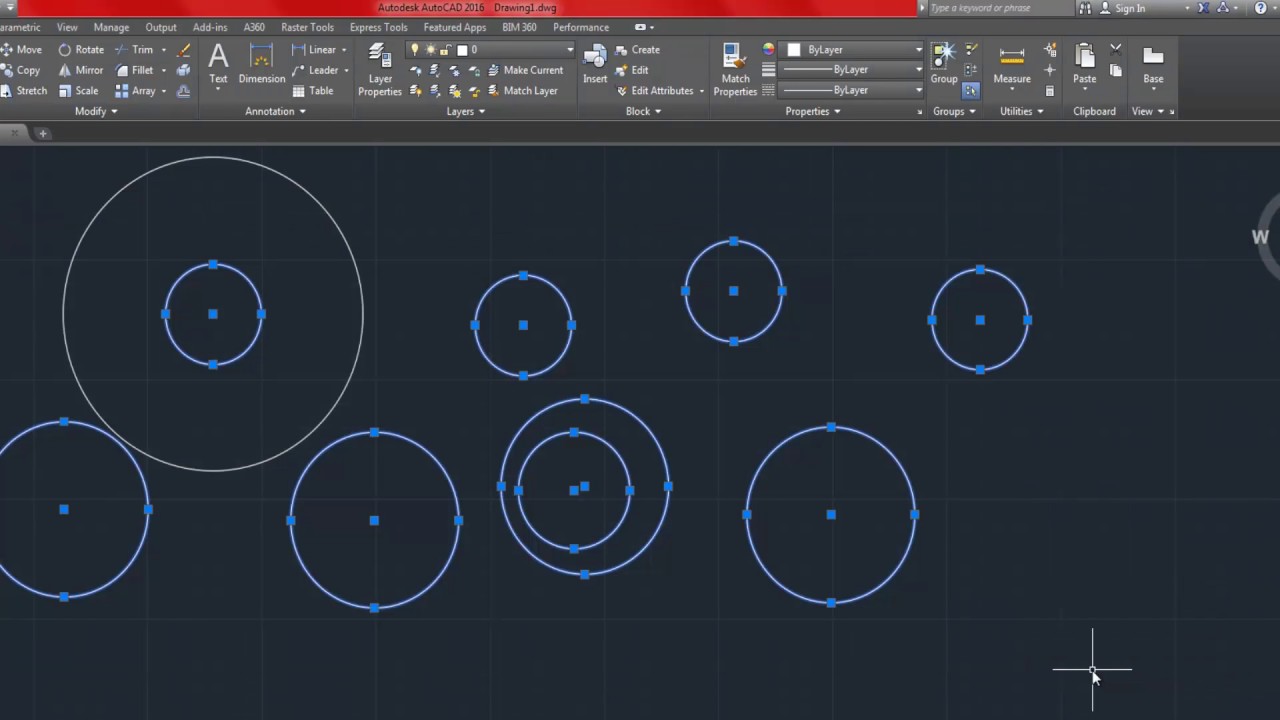 Autocad Tutorial 5 - Modify-Move/Copy/Rotate (Greek)