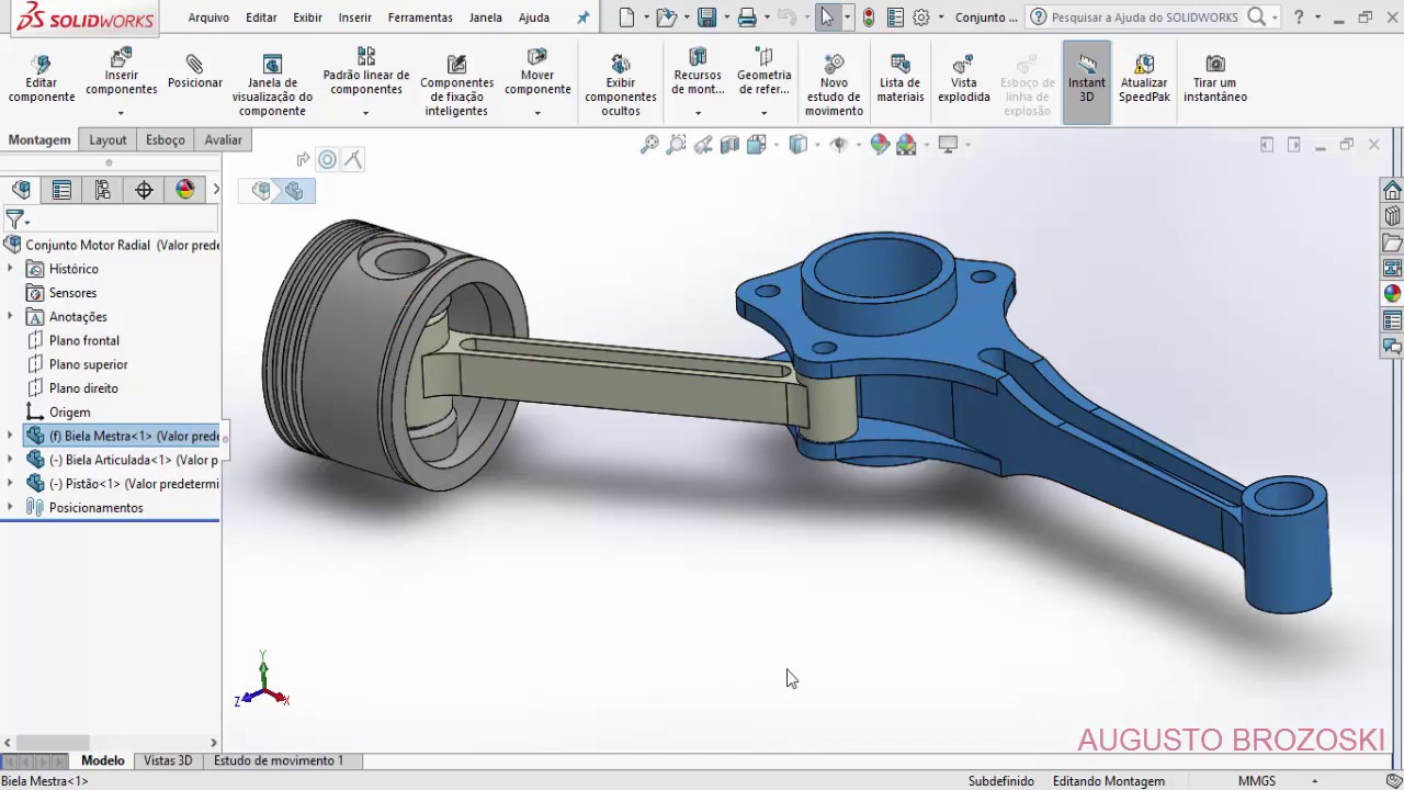 Solidworks Motor Radial - Biela Mestra 02 de 15