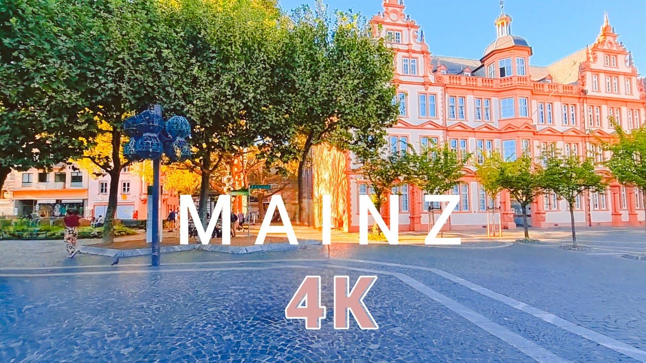Mainz, Germany 🇩🇪 Colourful Summer Walk ☀️ 2023 4k 60fps