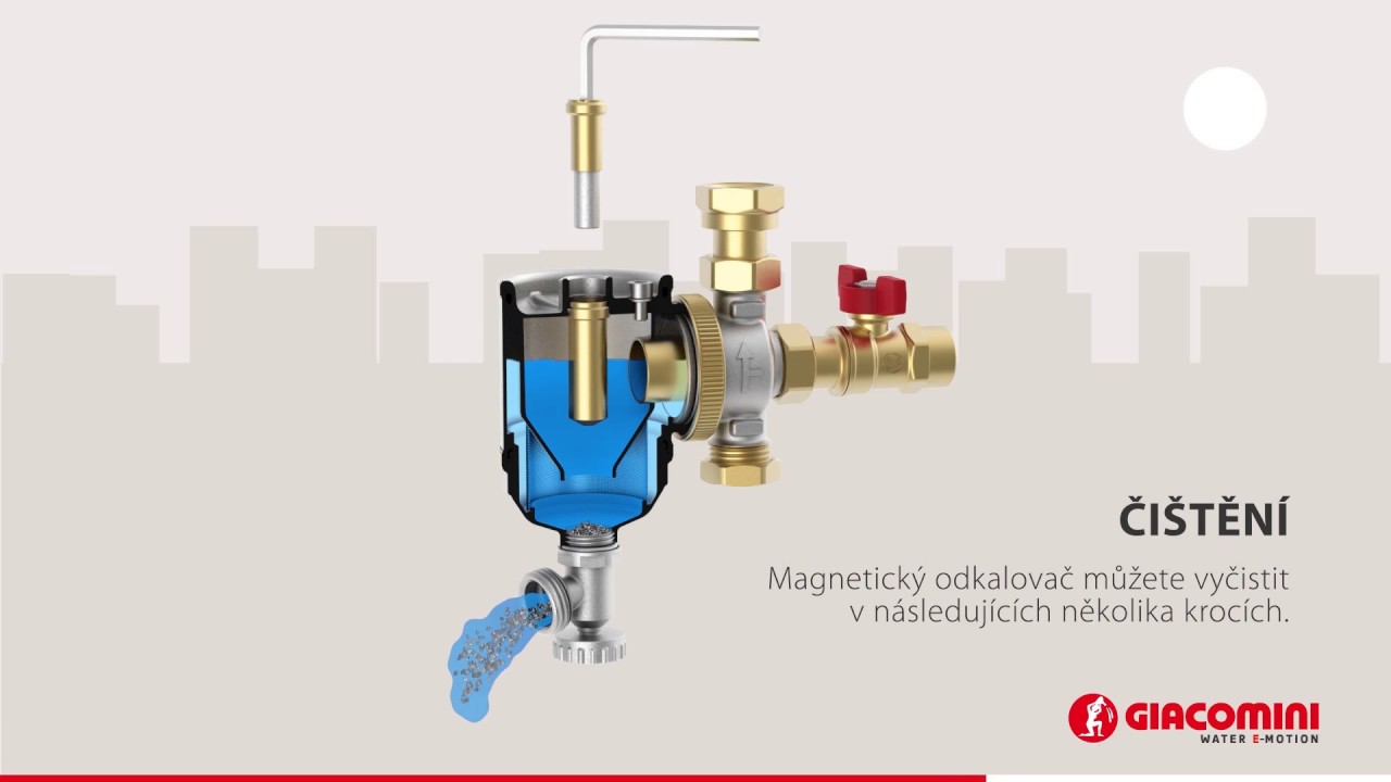 Giacomini - Odstředivý odkalovač s magnetickou vložkou R146C_CZ
