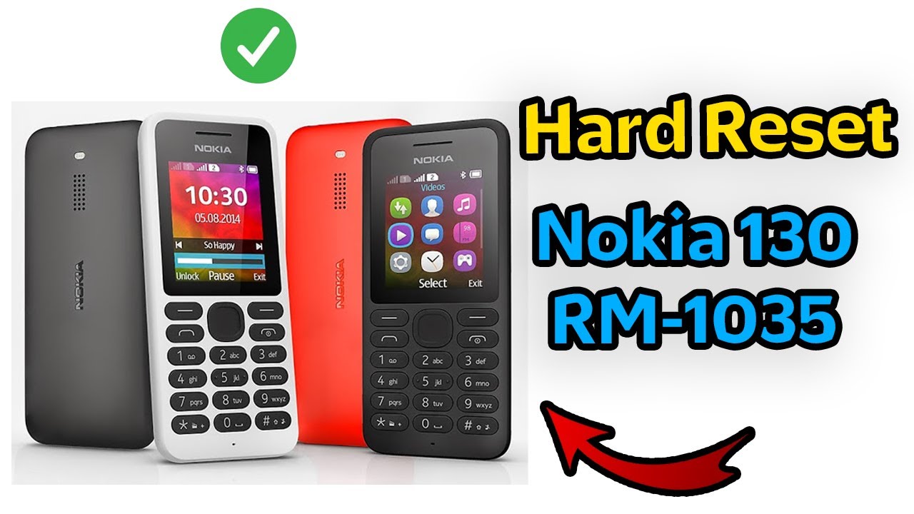 Hard Reset Nokia 130 RM-1035  ✅format All Nokia 2022 Bypass Screen  ! Factory Reset