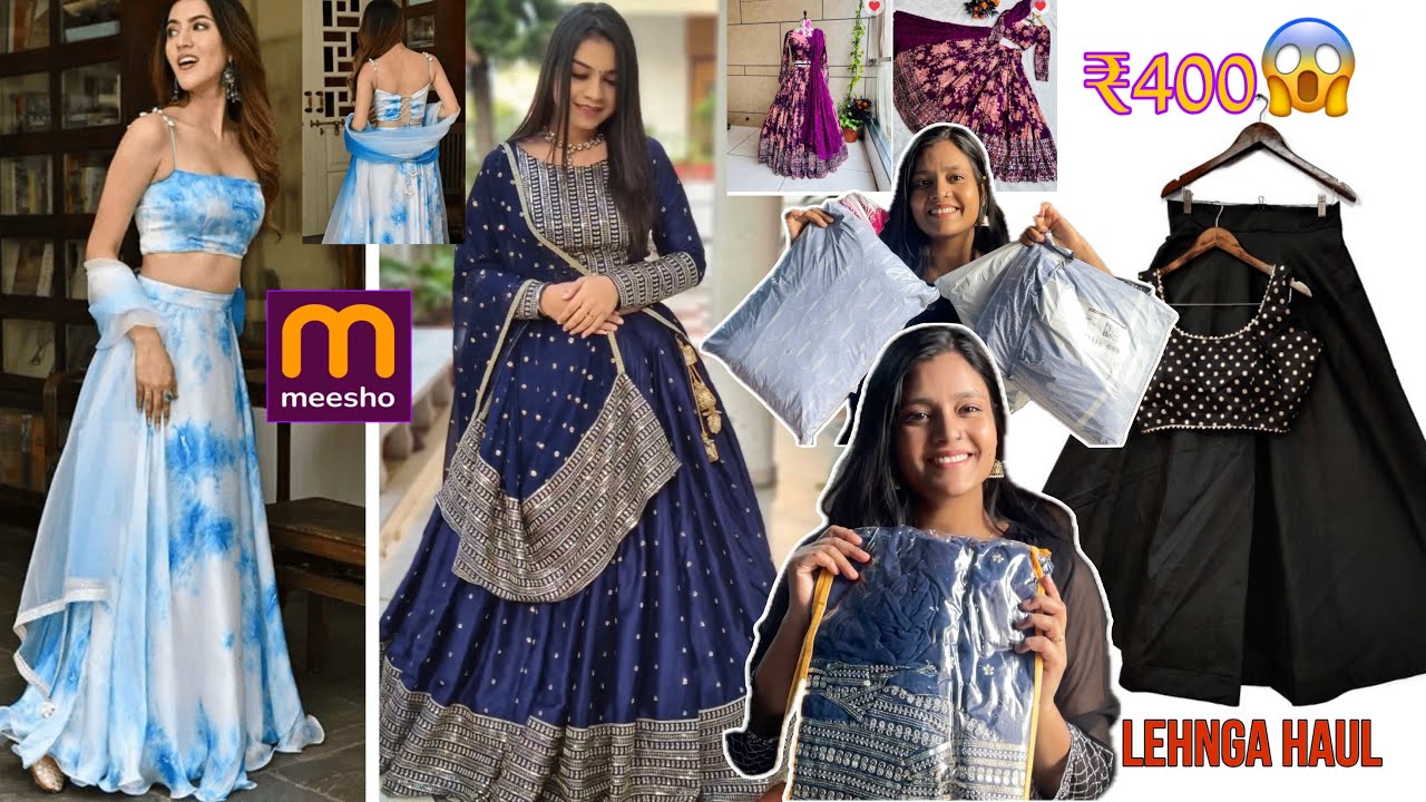 *LEHENGA* HAUL From Meesho || starting price👉400 || new arrivals ￼ #honestreview  #lehenga #meesho