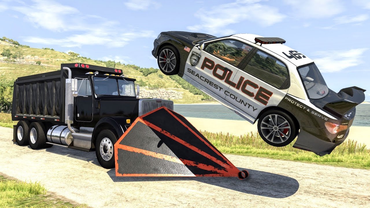 Crazy Police Chases #60 - BeamNG Drive Crashes