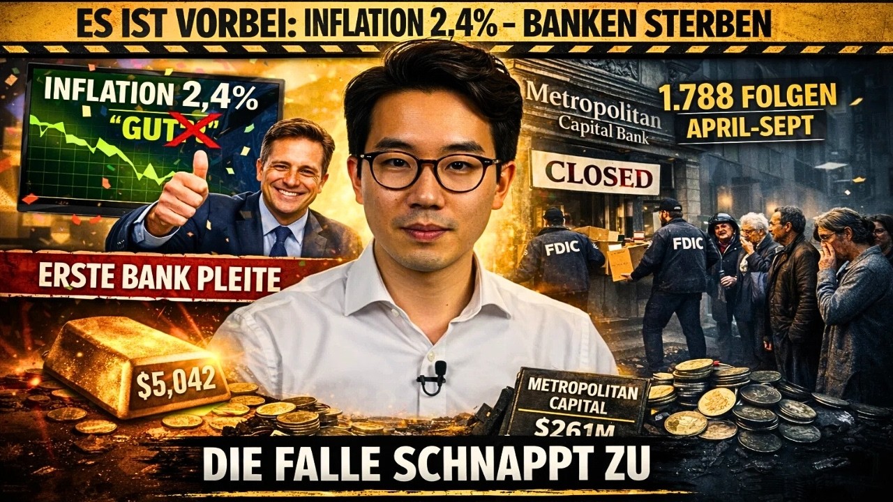 ES IST VORBEI: Inflation 2,4%, erste Bank pleite, 1.788 Banken folgen — Die Falle schnappt zu
