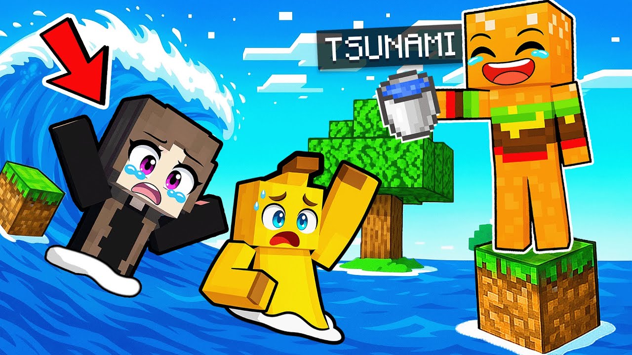 Mi-am TROLLAT Prietenii cu UN TSUNAMI in Minecraft !