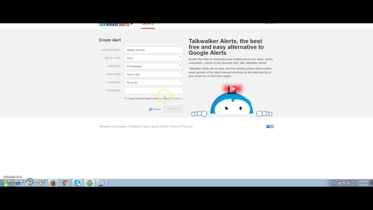 Create News Alerts with Talk Walker