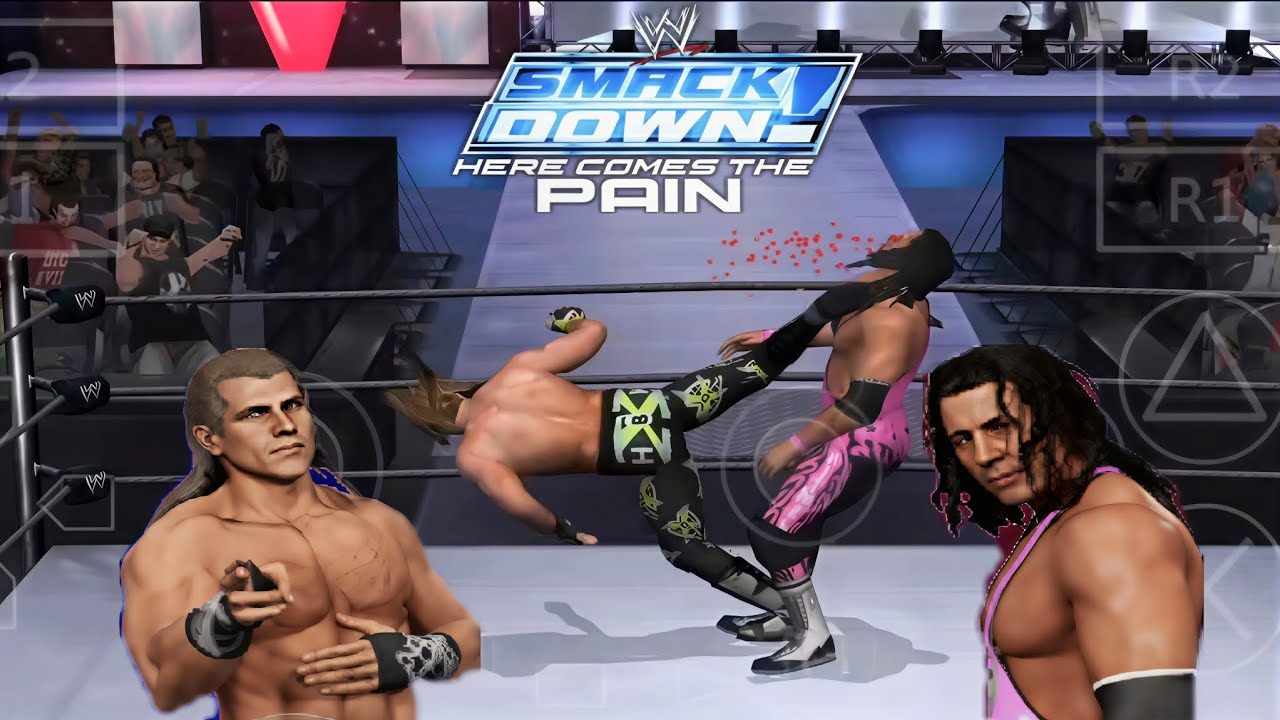Shawm  Michael vs Bret Hart / HCTP MOD / aethersx2 mobile gameplay 