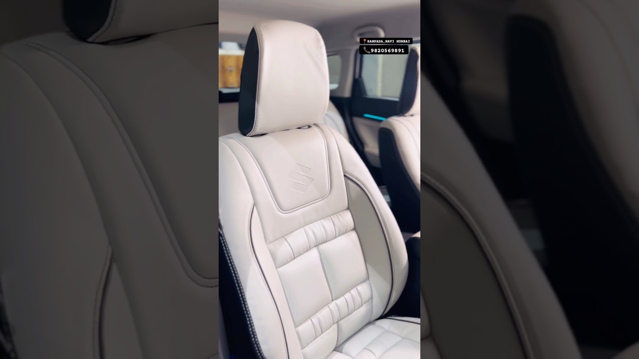 EXTRA CUSHION SEATCOVER IN BREZZA LXI CNG|BREZZA 2025|ICE GREY INTERIOR|BREZZA LXI|📞9820569891