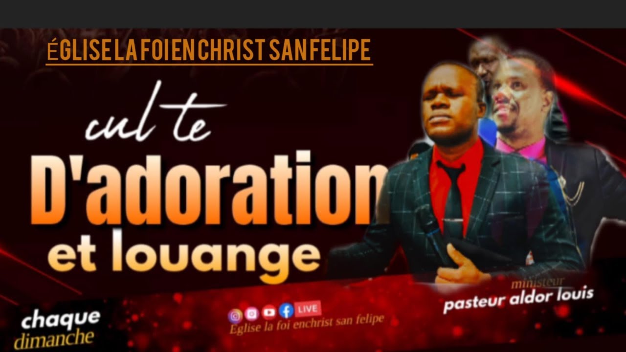 CULTE D'ADORATION & LOUANGE DIMANCHE 25-01-2026