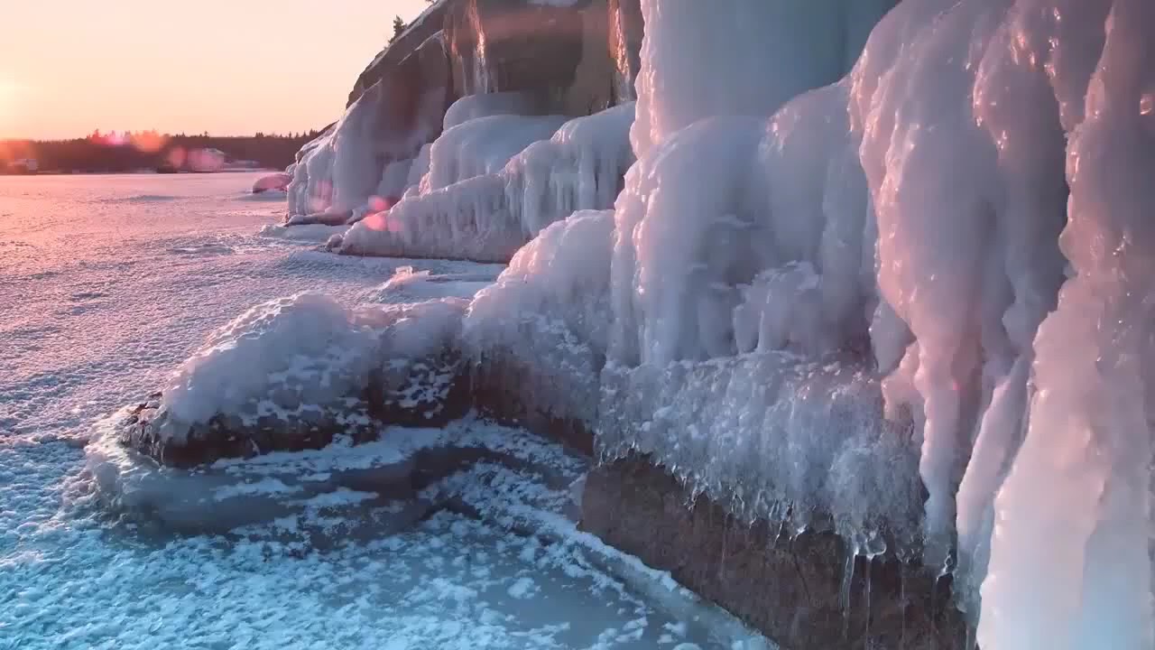 Cold Winter  freezing sea #nature #relaxing