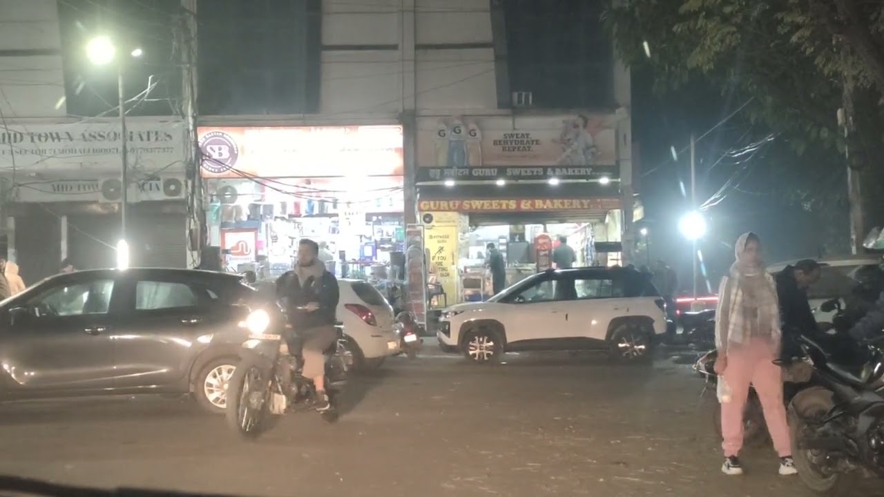 Market 2 - Sector 71 Mohali View at Night