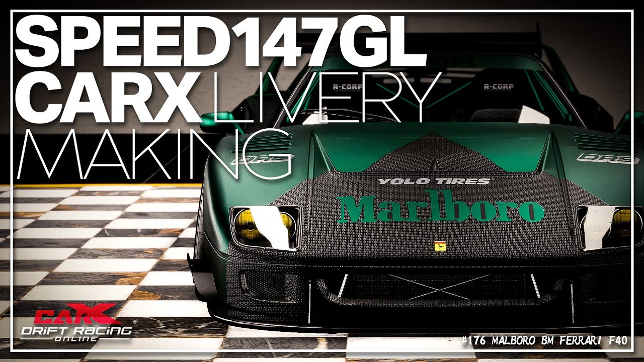 【CarX Drift Racing Online】CAR LIVERY MAKING vol.176〈MALBORO BM FERRARI F40〉