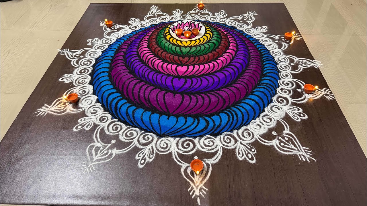 குட்டி கோலம் Daily Rangoli Kolam🌺🌺 