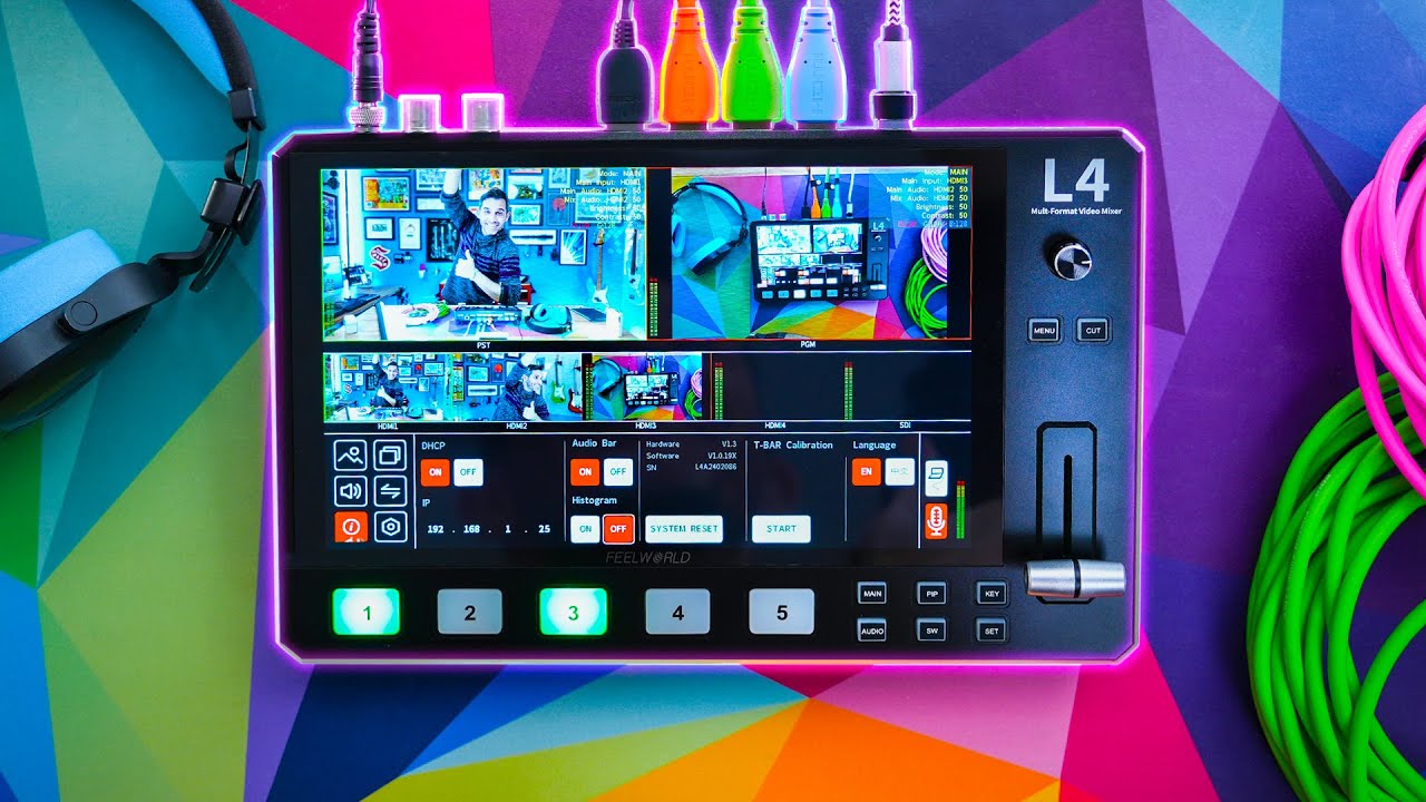 Multi Camera Podcasts, Livestreams, and Videos with a Giant Screen - FeelWorld L4 Review