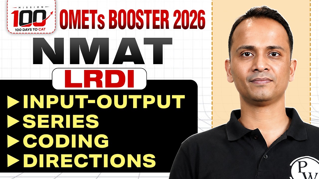 NMAT 2026 LRDI Preparation | Input-output, Series, Coding & Directions | OMETs 2026 Exam Preparation