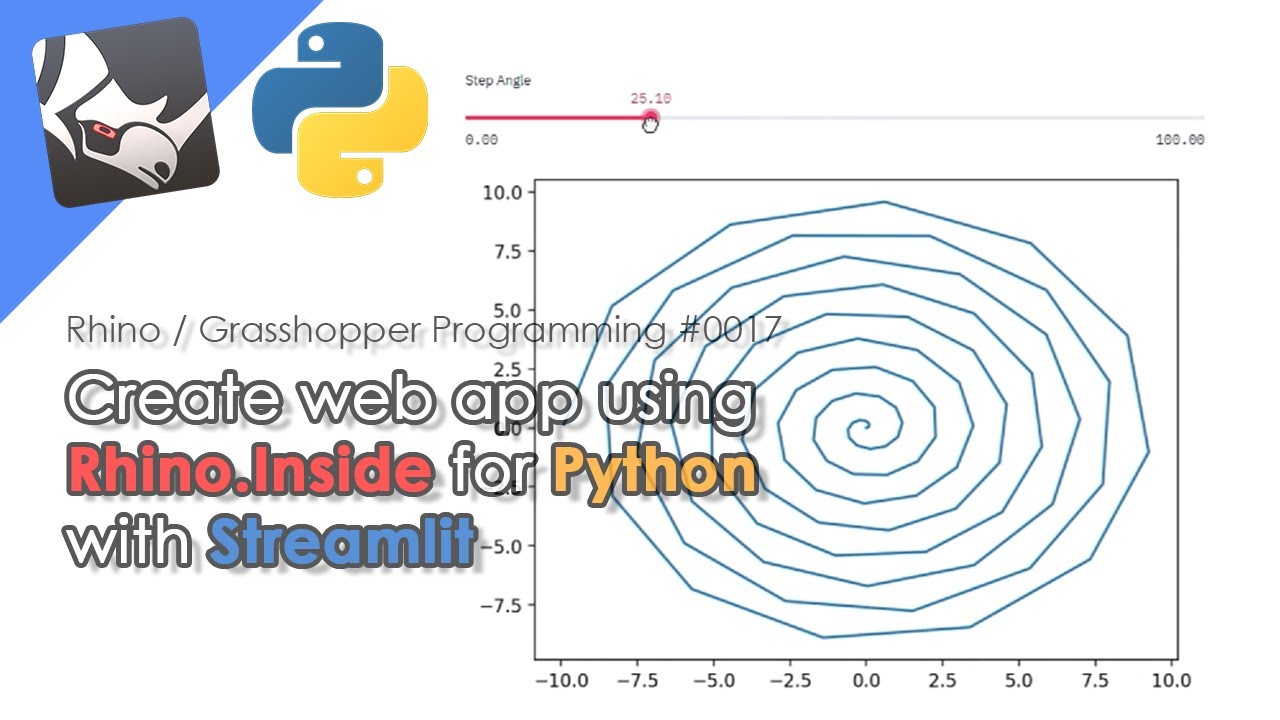 Create Web app with RhinoInside for Python with Streamlit [Rhinoceros Programming Tutorial]