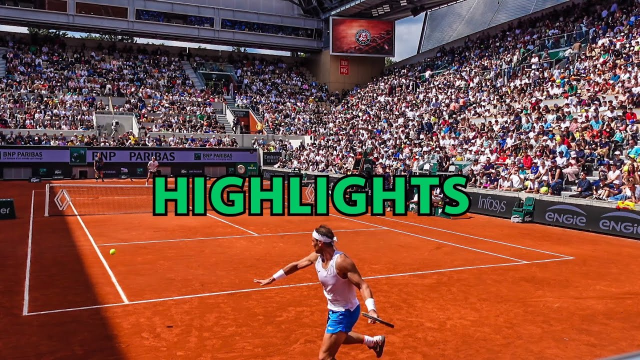 Rafael NADAL vs Holger RUNE - PRACTICE MATCH ROLAND GARROS 2024 HIGHLIGHTS (COURT LEVEL VIEW)