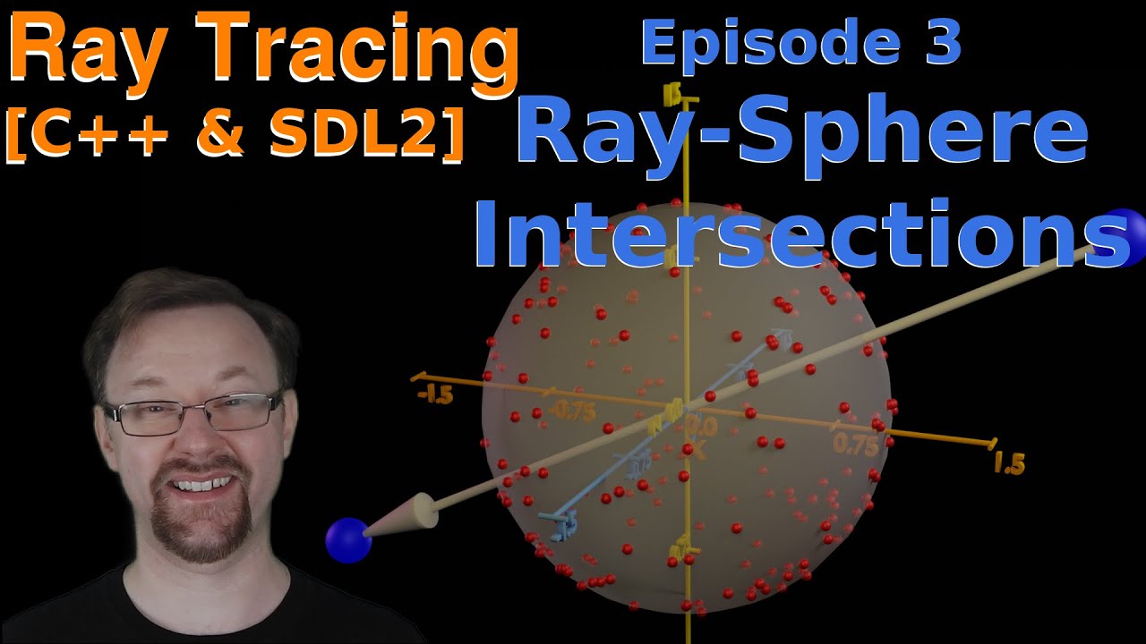 Ray tracing [C++ & SDL2] - Episode 3 - Ray - Sphere Intersections