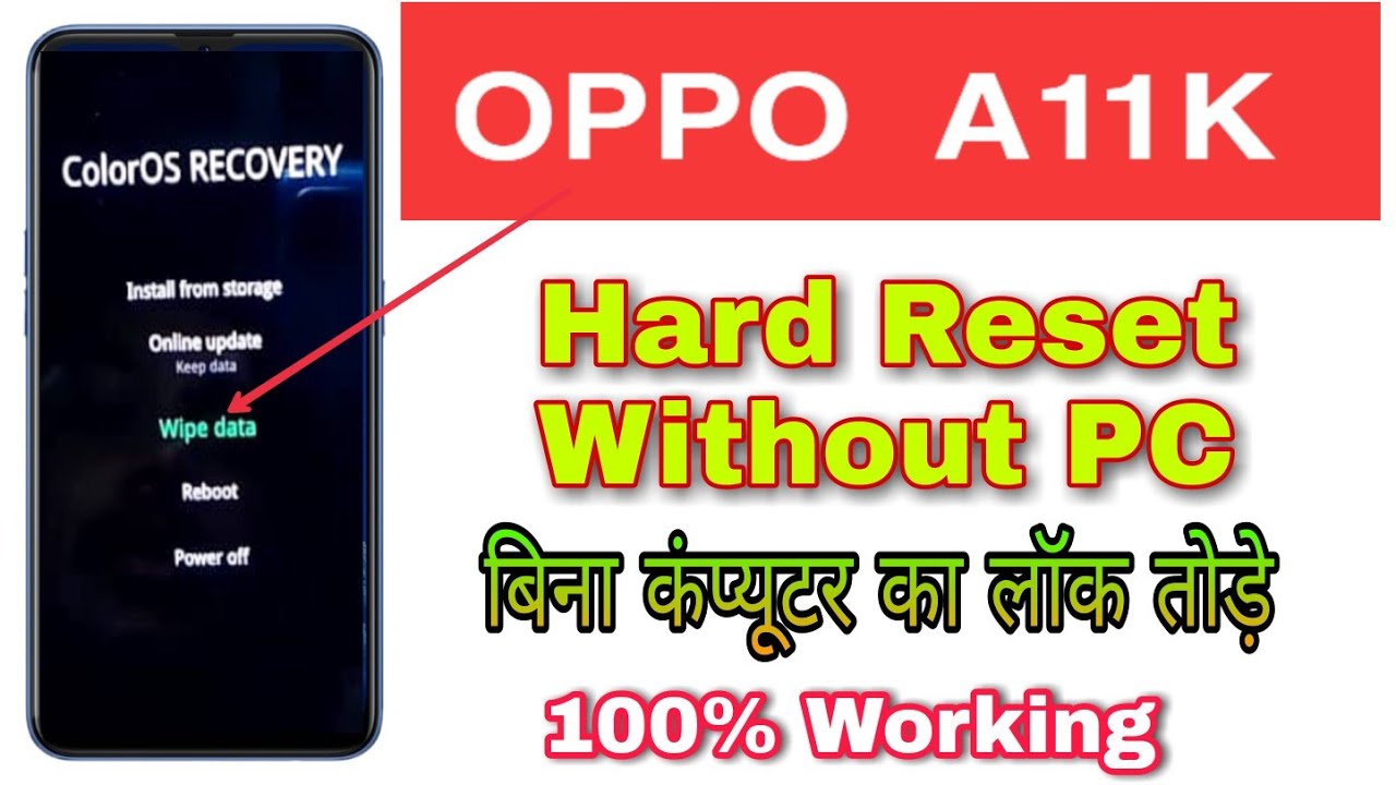 Oppo A11K Hard Reset Without Pc | Password Forget | Password Unlock | oppo a11k Factory Reset | 2021