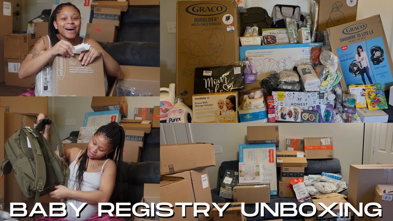 BABY REGISTRY UNBOXING 2023 👶🏽💙| thank you all ❥| Zanadia Si’mone