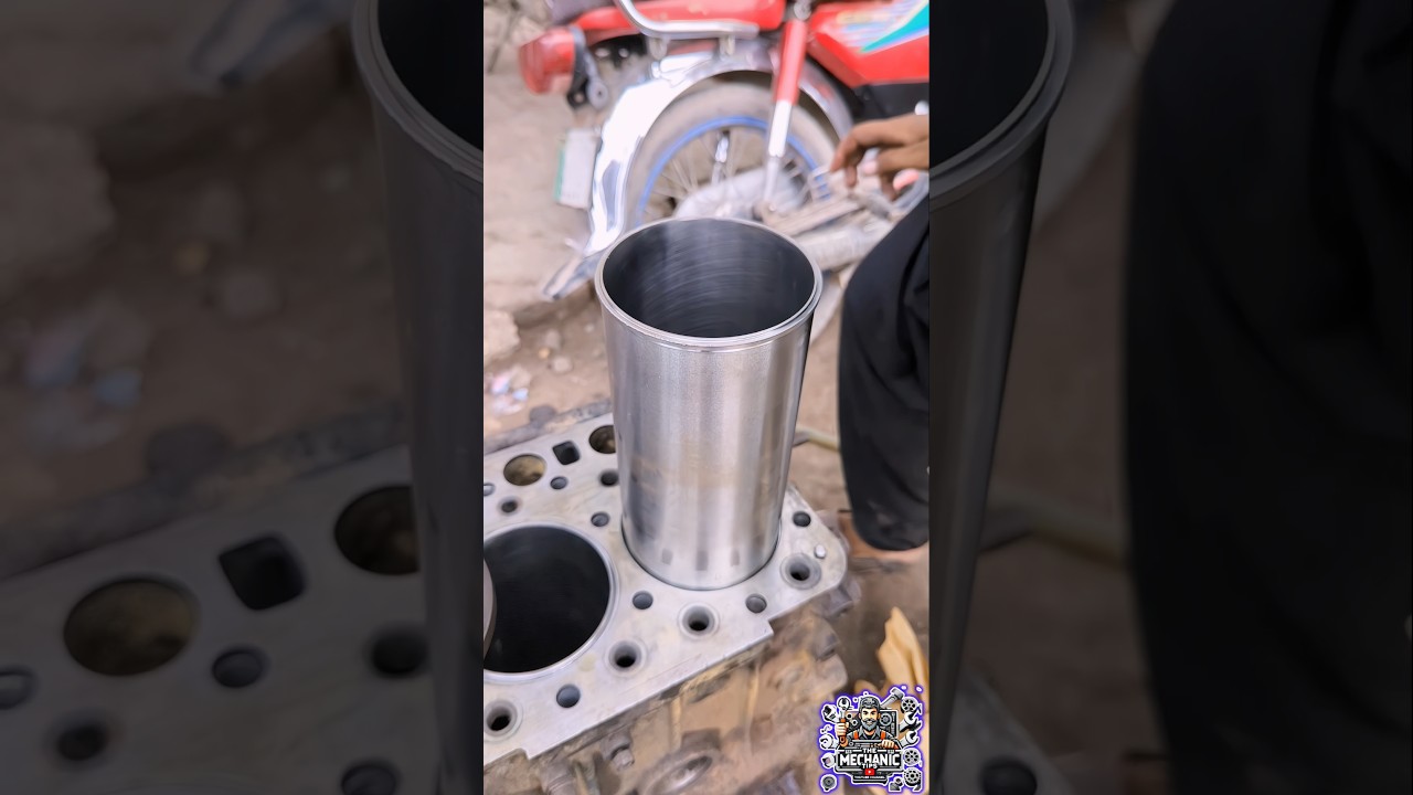 New Liner Installation #mechanic #mechanical #engine #liner #how #youtubeshorts #shortsfeed #repair