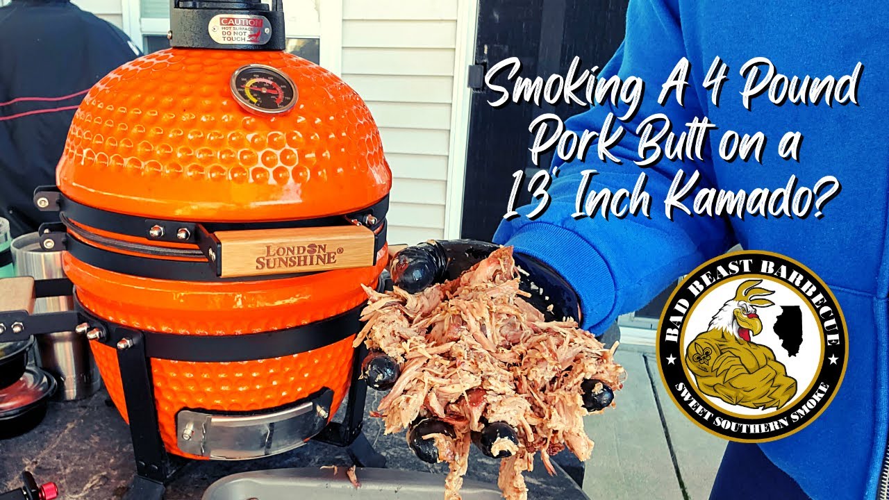 Smoking a 4 Pound Pork Butt on the London Sunshine 13 inch Mini Kamado