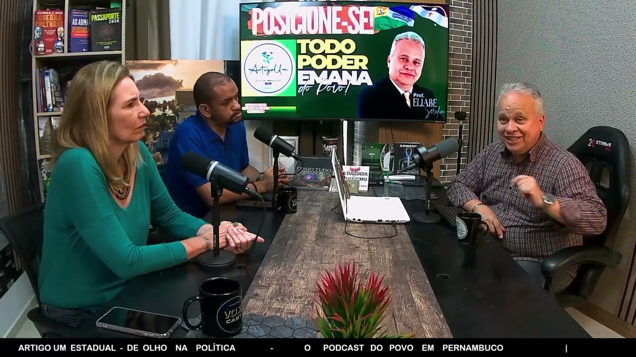 DE OLHO NA POLÍTICA - ARTIGO UM com Prof. ELIABE SERAFIM - Profª RENATA MAGDALA - PROF. DANIEL SENA
