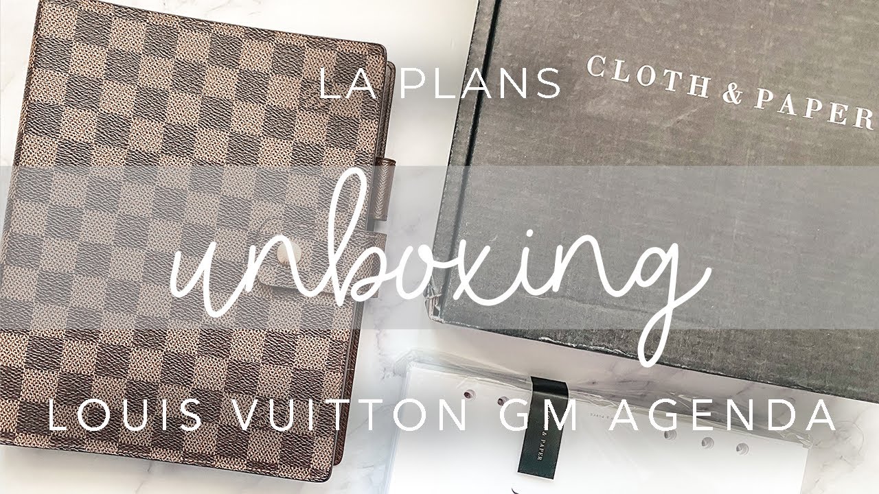Louis Vuitton GM Damier Ebene Agenda + @cloth_and_paper Unboxing