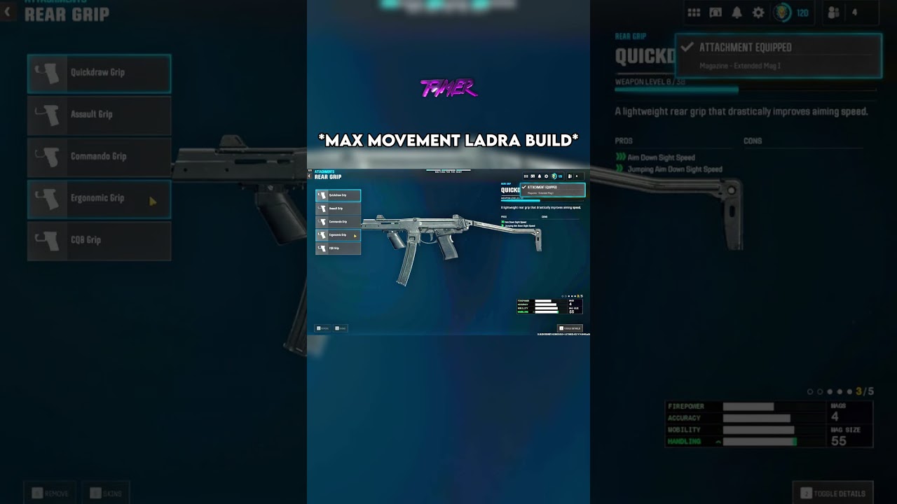 THE *MAX MOVEMENT* LADRA BUILD ON WARZONE 👑 #warzone #callofduty #bo6 #rebirthisland #cod #shorts