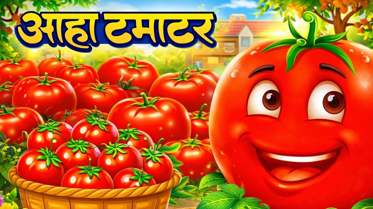 आहा टमाटर - Aaha Tamatar Bade Mazedar | Hindi Nursery Rhymes And Kids Song