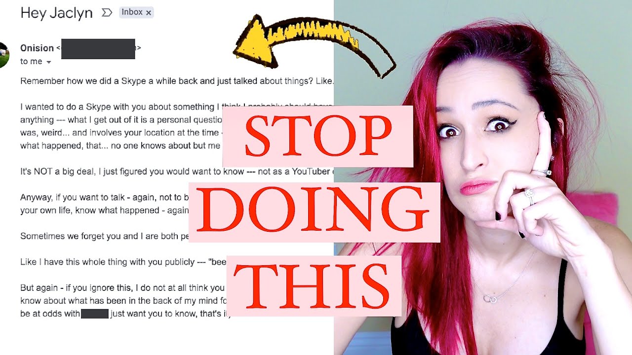 Onision, Please STOP emailing me.