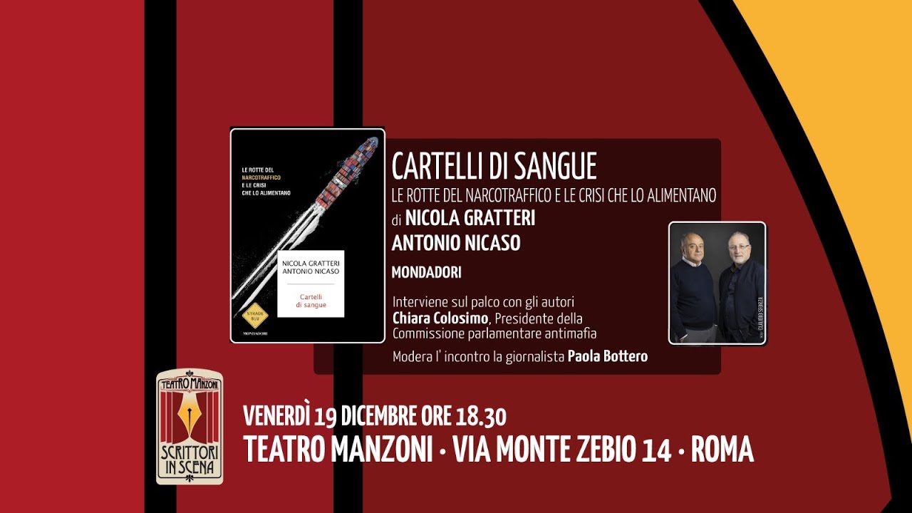 SCRITTORI IN SCENA presenta CARTELLI DI SANGUE di Nicola Gratteri e Antonio Nicaso - Teatro Manzoni