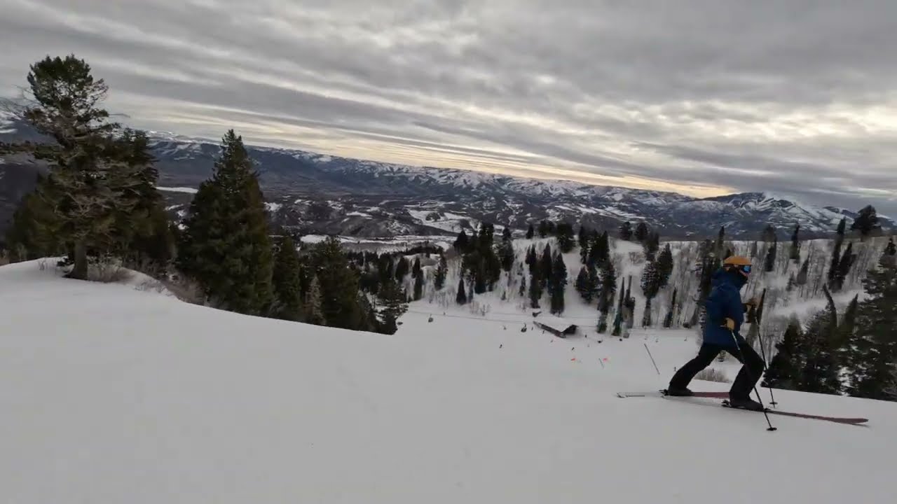 Snowbasin Ski Resort:  The Grizzly Downhill from the Top.