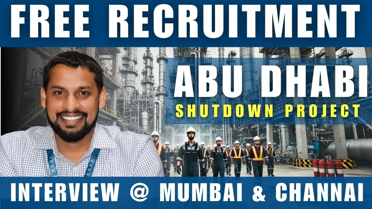 Abu Dhabi Free Recruitment for Shutdown Project - Client Interview #gulfjobs #abudhabi #andt