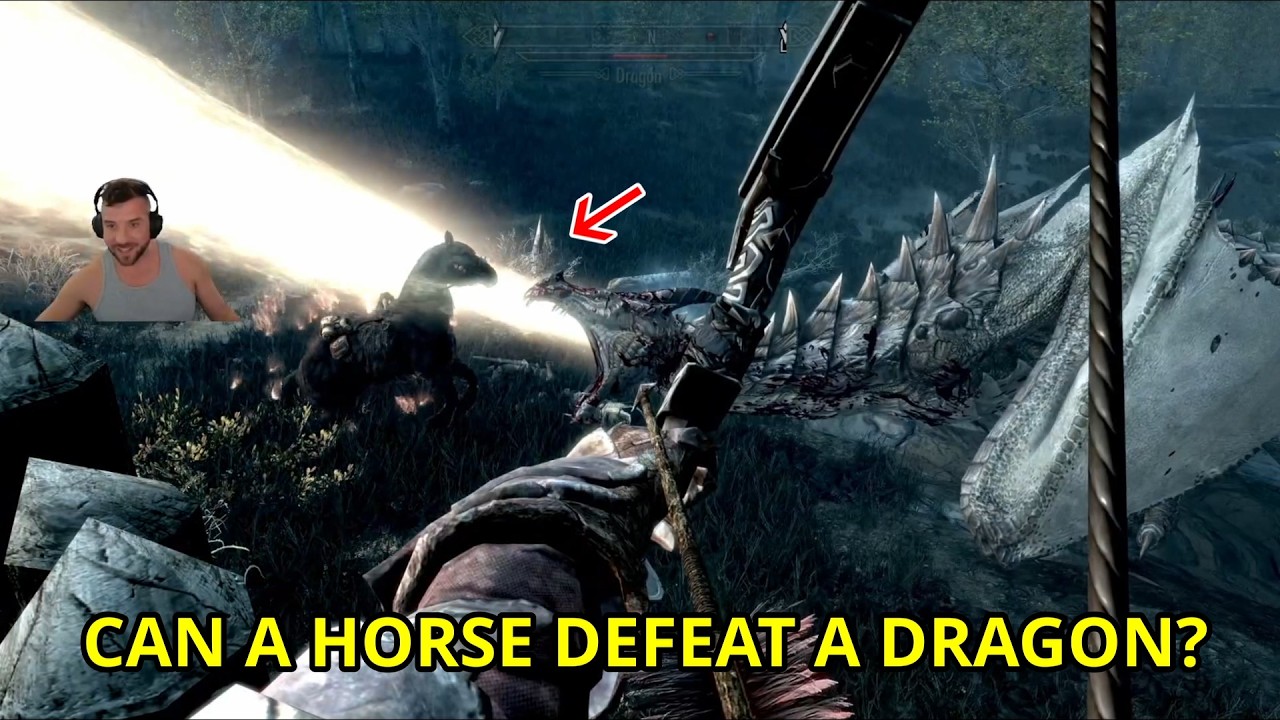 Horse VS Dragon - How is this possible? Skyrim 2026