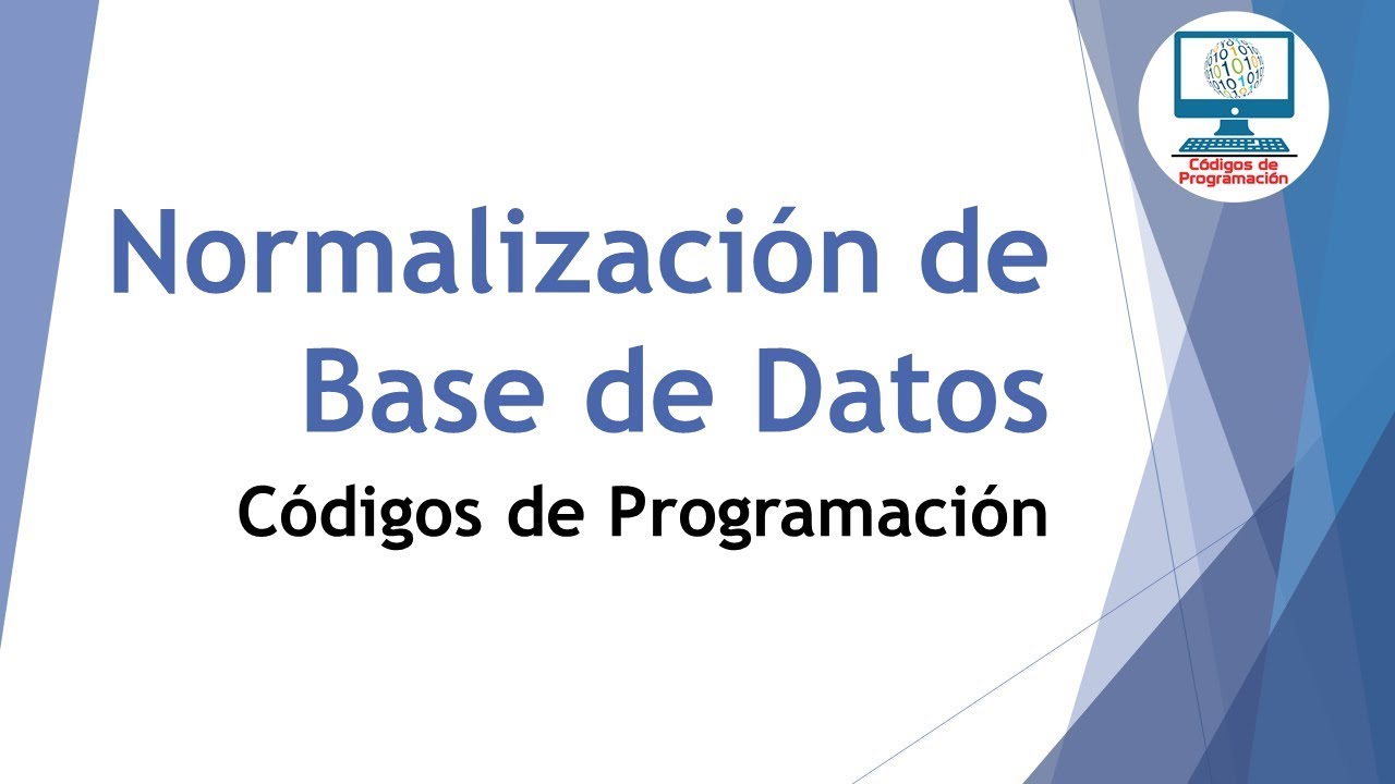 Normalización de base de datos