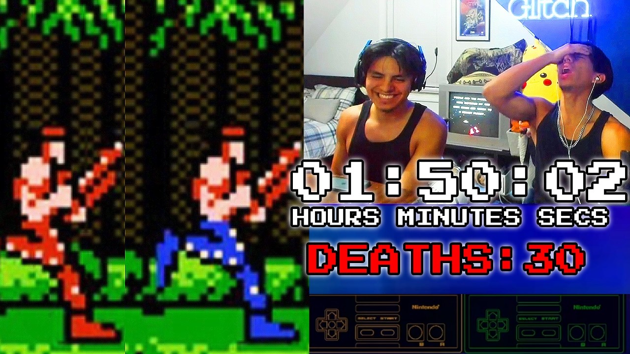Contra(NES) Deathless - No weapons WITH BRO