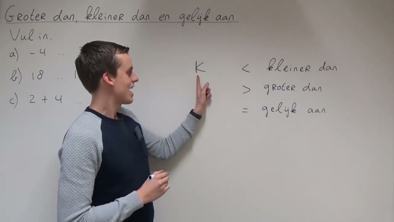 Groter dan, kleiner dan en gelijk aan (4 VMBO-KGT)