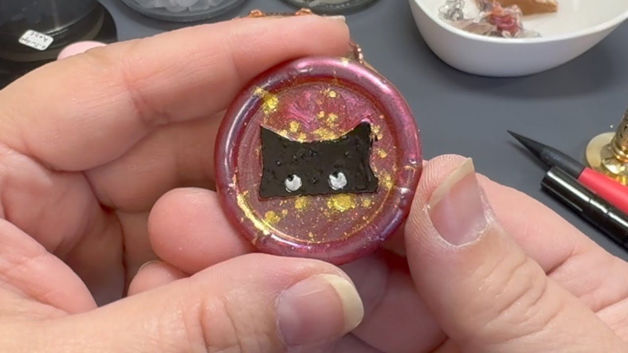 Craft with me: Wax Seal Stamping - Peeking Cat