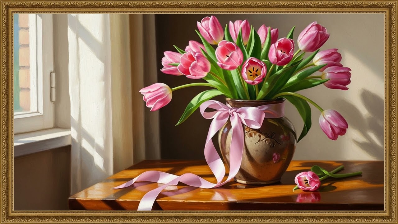 Romantic Floral Oil Canvas | Timeless Gallery Viewing