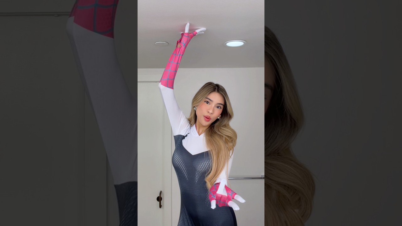 spider woman trend!!🩷 #spiderman #trend #viral #spiderwoman #gwenstacy