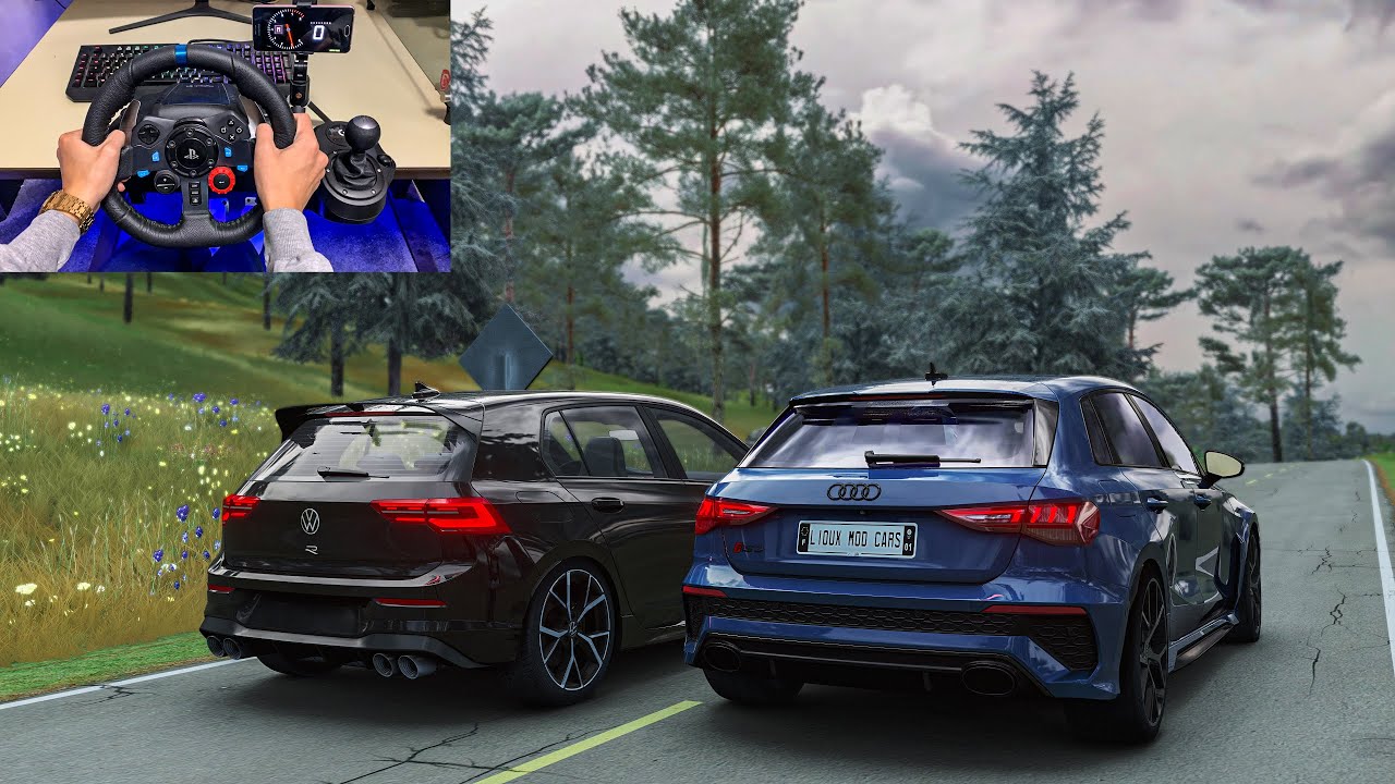 Assetto Corsa - Audi RS3 2022 & Volkswagen Golf 8 R | Logitech G29 Gameplay