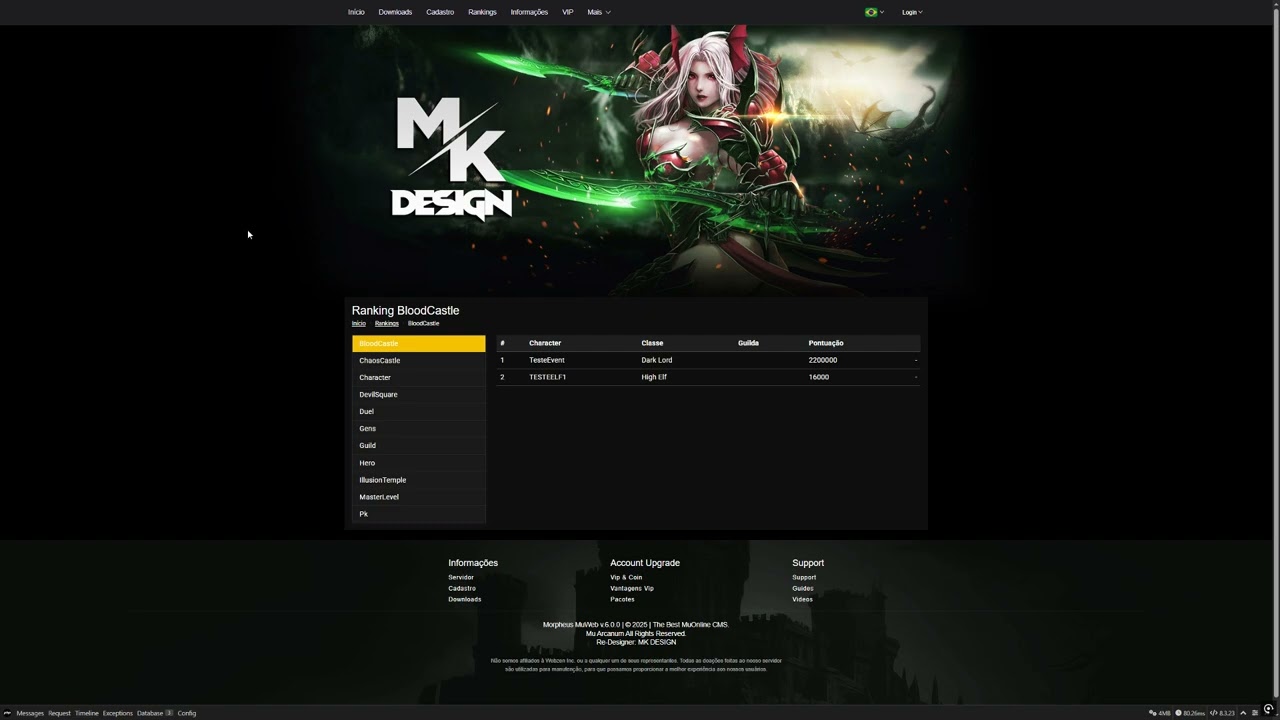 MU ONLINE - Template Custom White #Web Morpheus / MK DESIGNER